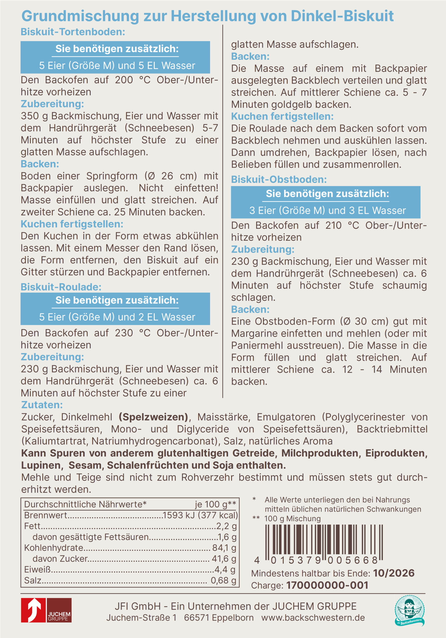 Dinkel-Biskuit – Bild 4