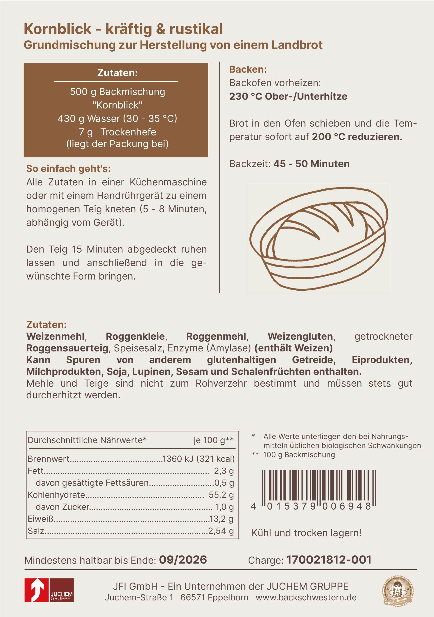 Produktfoto: Kornblick 500g + 7g Hefe
