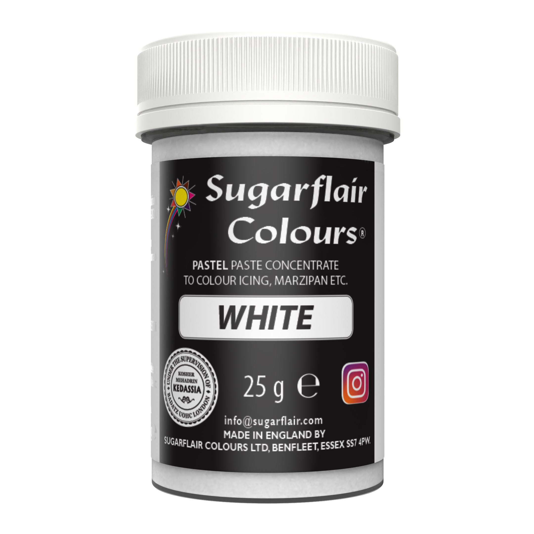 Sugarflair Paste Colour White 25 g