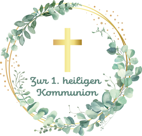 Tortenaufleger Kommunion Eukalyptus