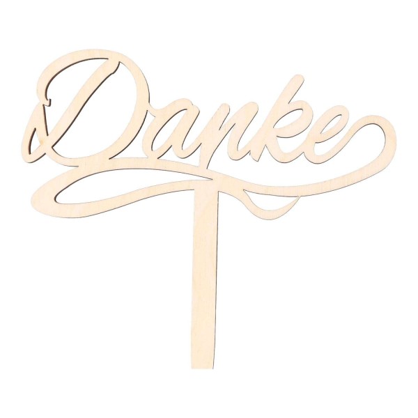 Cake-Topper Danke Holz 152x130mm Stärke 3mm