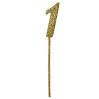 Cake Topper 1 glitzergold Lettering