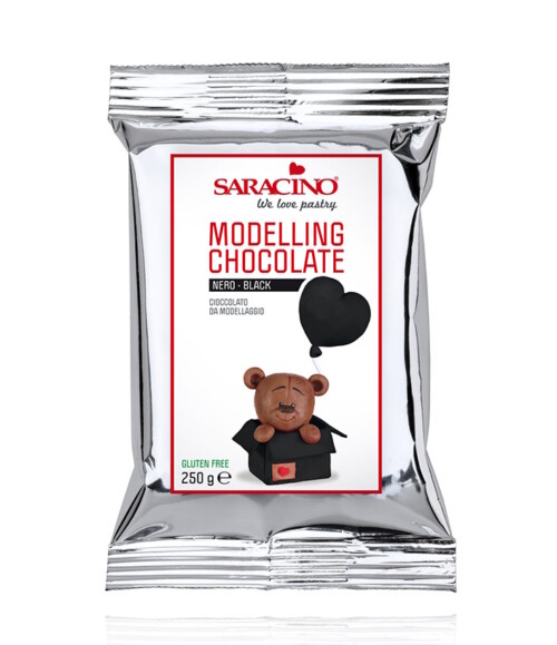 Saracino Schwarze Modellier-Schokolade 250 g