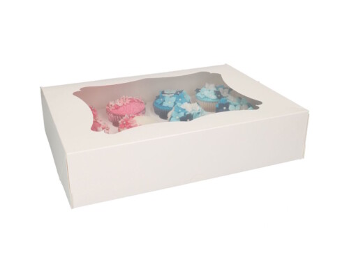 Cupcakes Muffins 12er Box mit Fenster