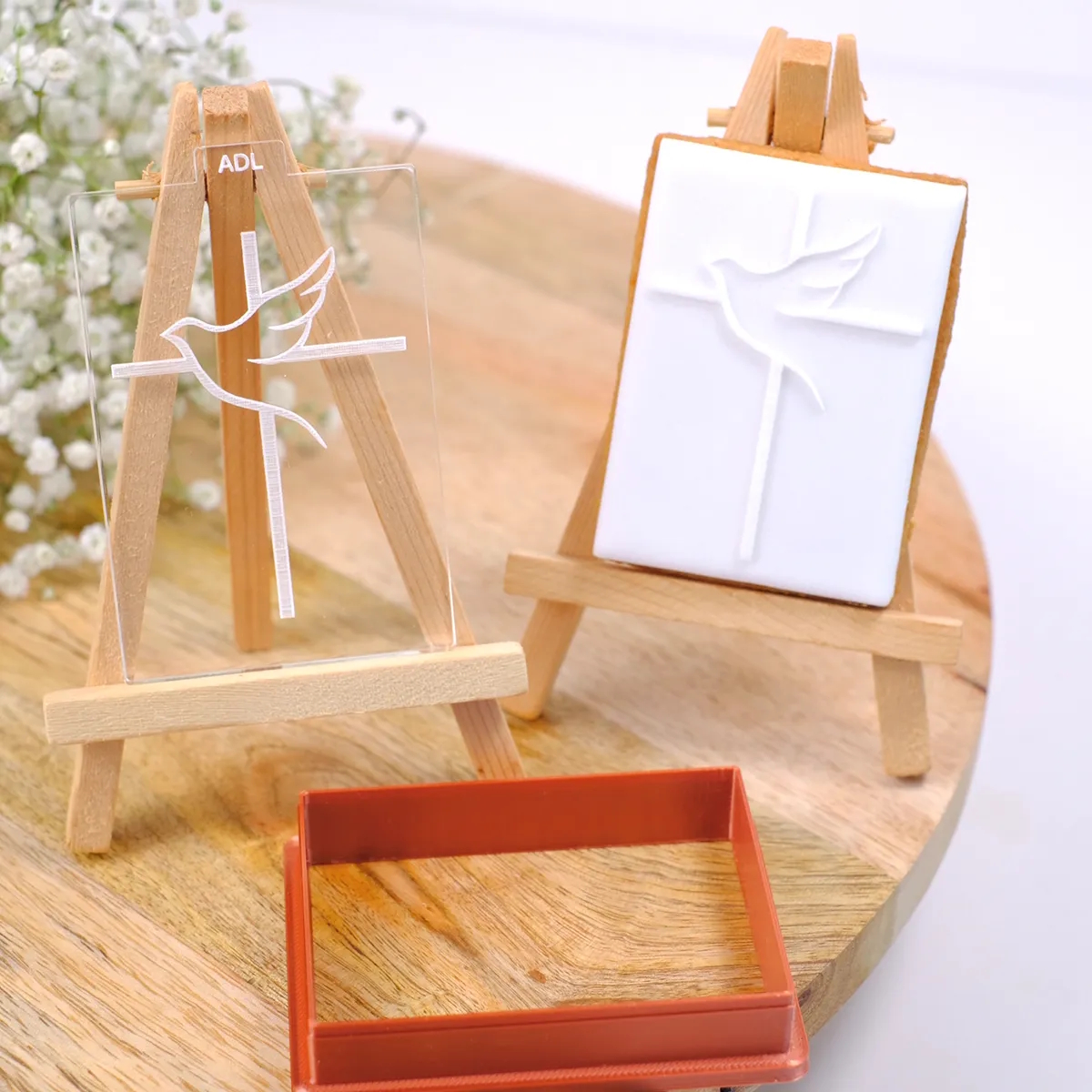 Keksstempel + Ausstecher Kreuz mit Taube