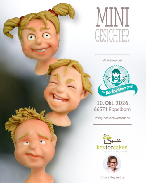 Figurenkurs mit Nicola Keysselitz: Modellieren mit Fondant – Mini Gesichter, 10. Oktober 2026