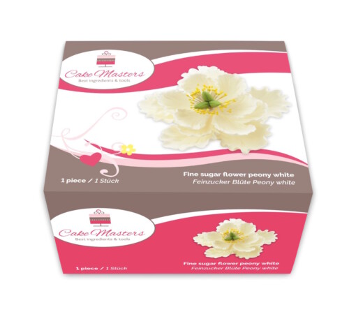 Feinzucker Blüte Peony weiß
